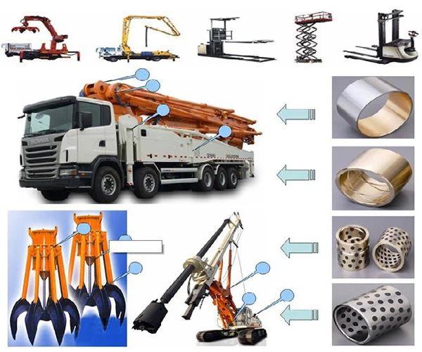 JDB650 Solid Lubricant Embedded Bushing Applications